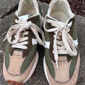 ShuShop Green and Tan Sneakers